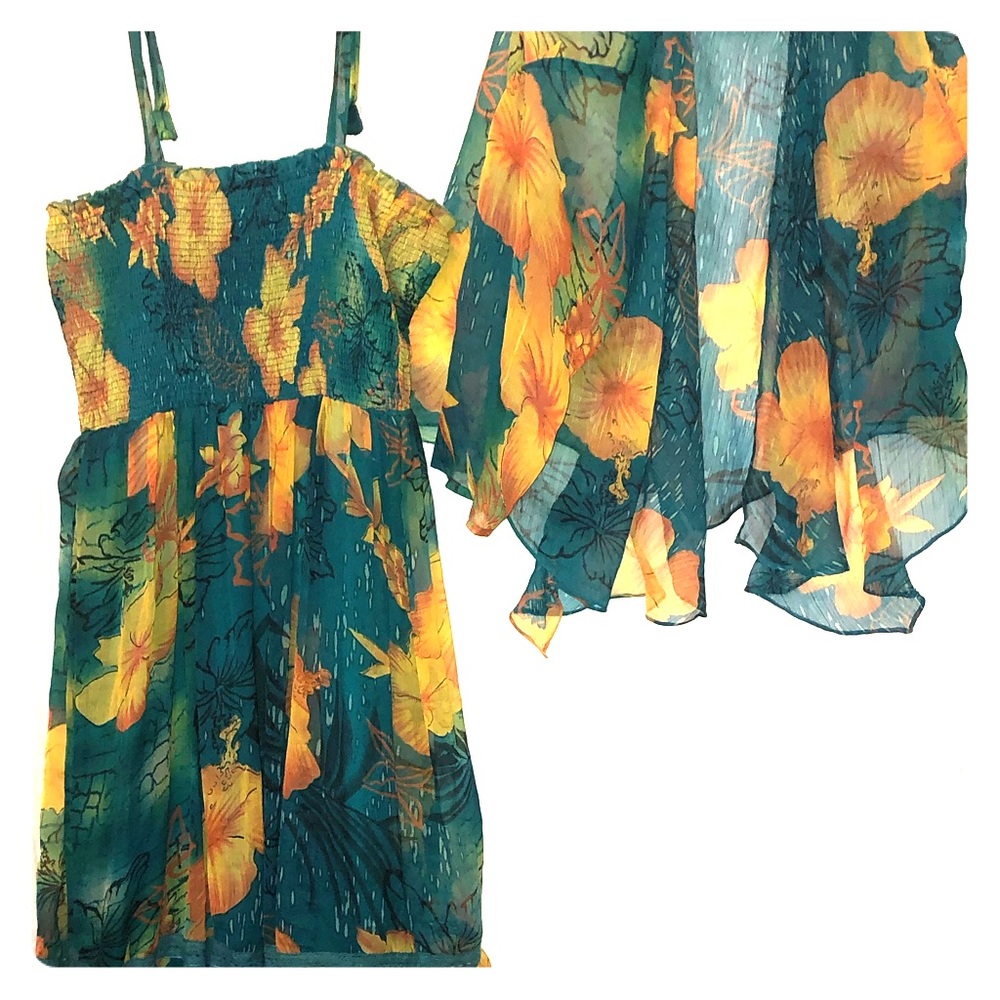 Turquoise Floral 2pc.